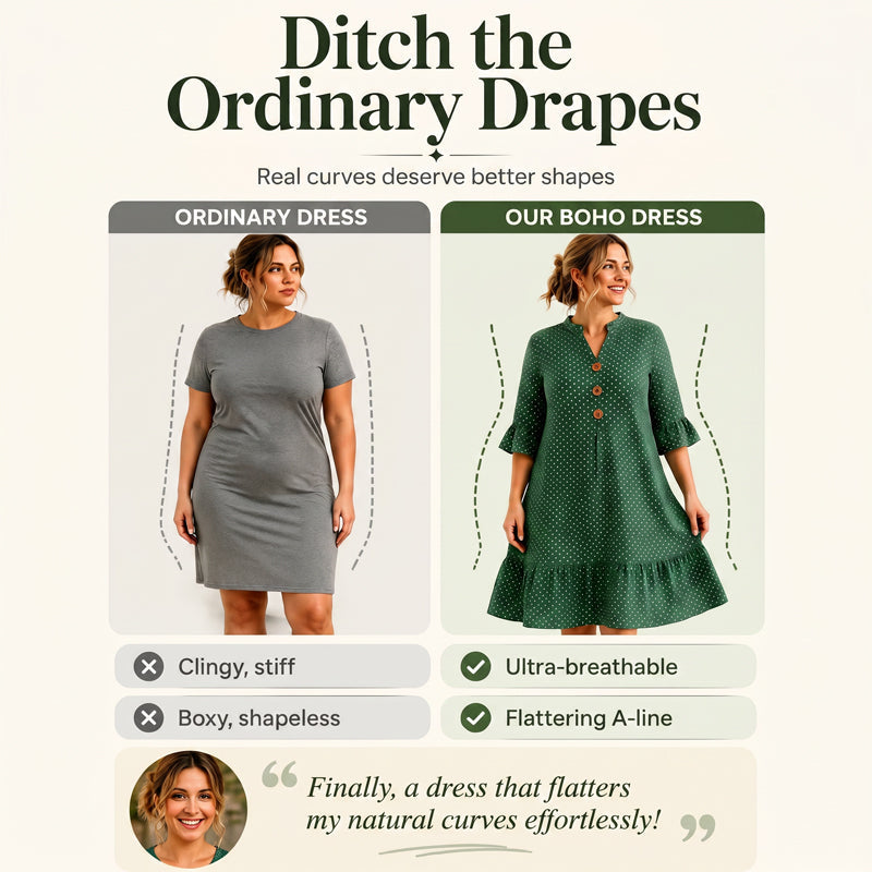 Robe midi femme à pois et manches volantées