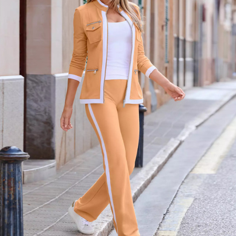 Ensemble femme deux pièces sportif avec veste structurée