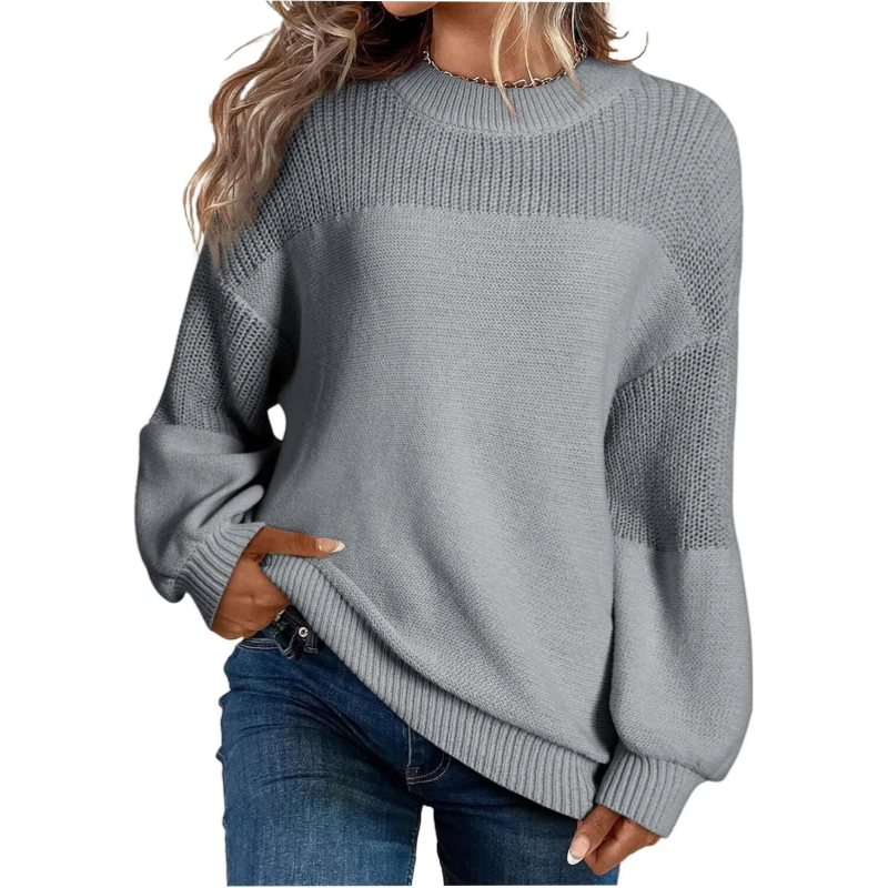 Pull femme en tricot doux à manches longues