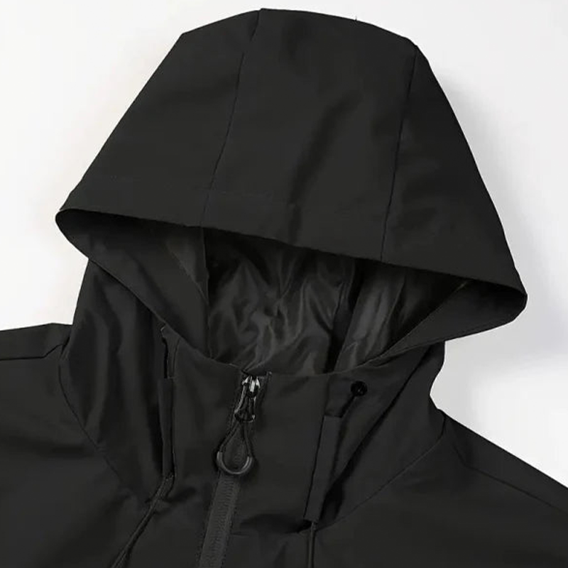 Veste imperméable homme à capuche avec poches multiples