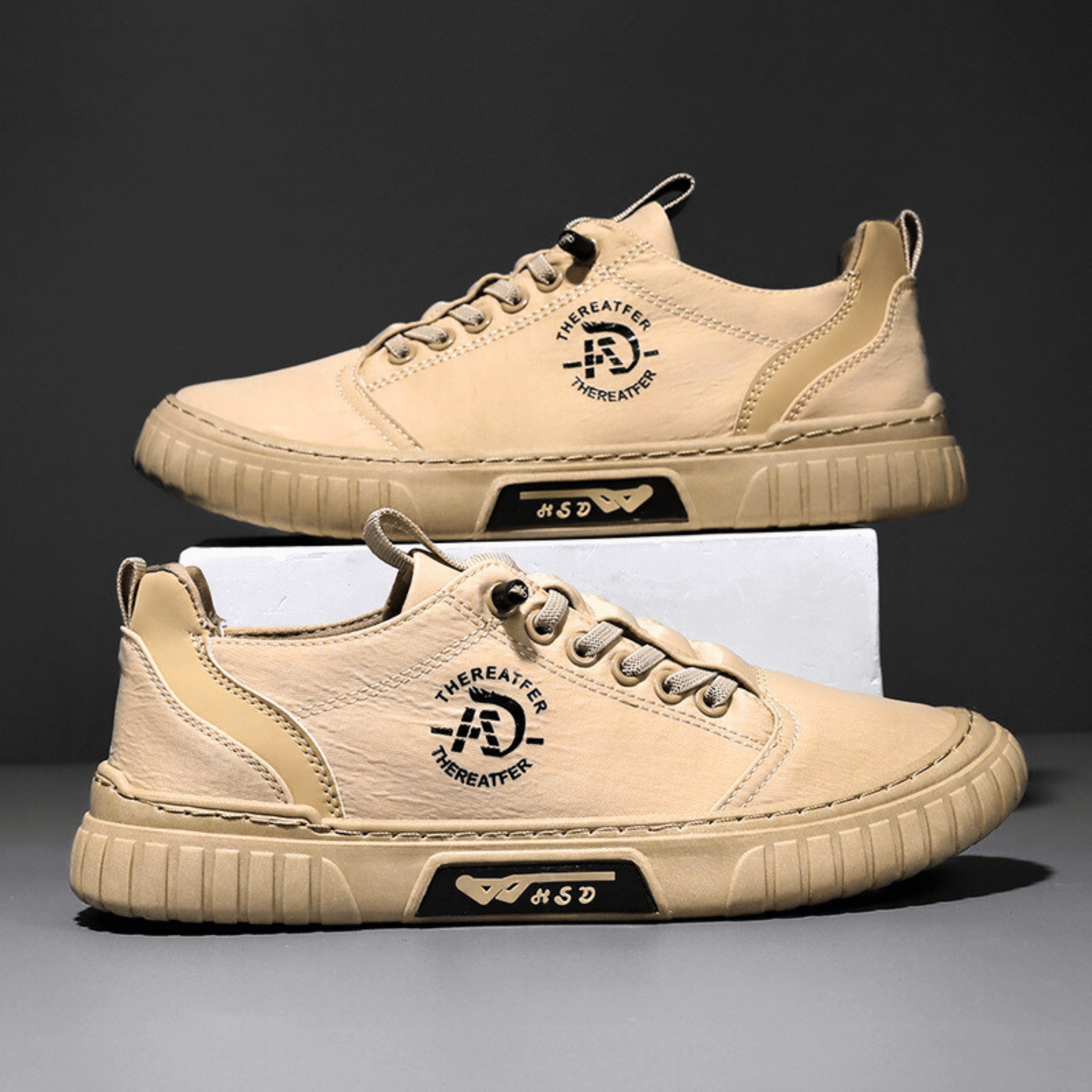 Baskets homme casual à lacets et semelle épaisse