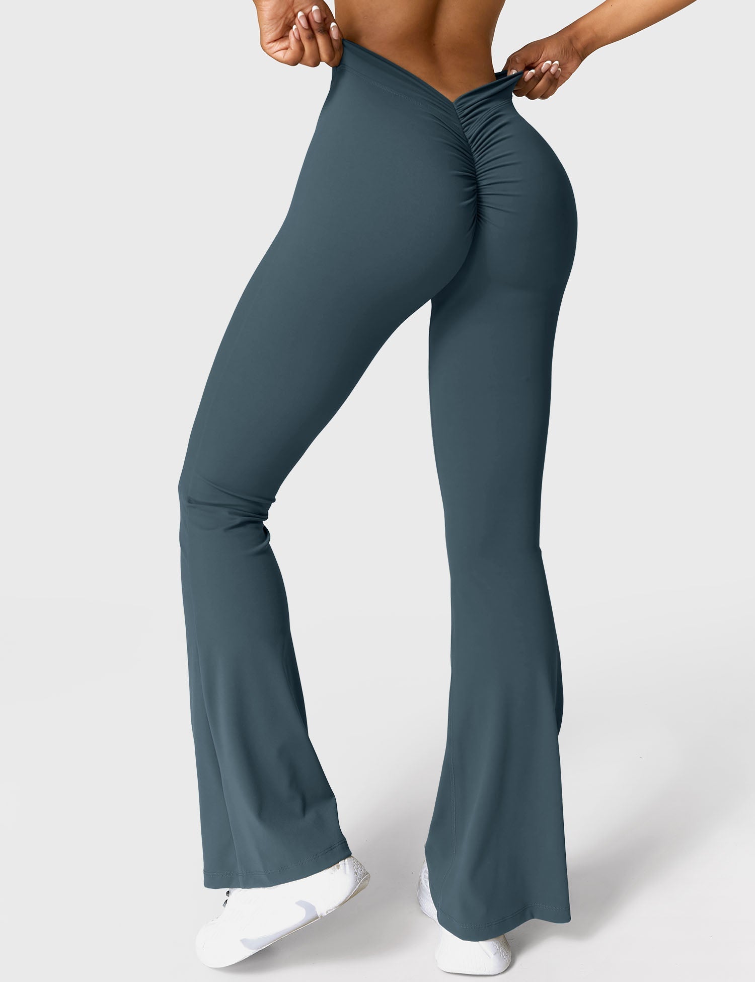 Legging Flare Sculptant Femme – Legging Taille Haute Avec Effet Scrunch