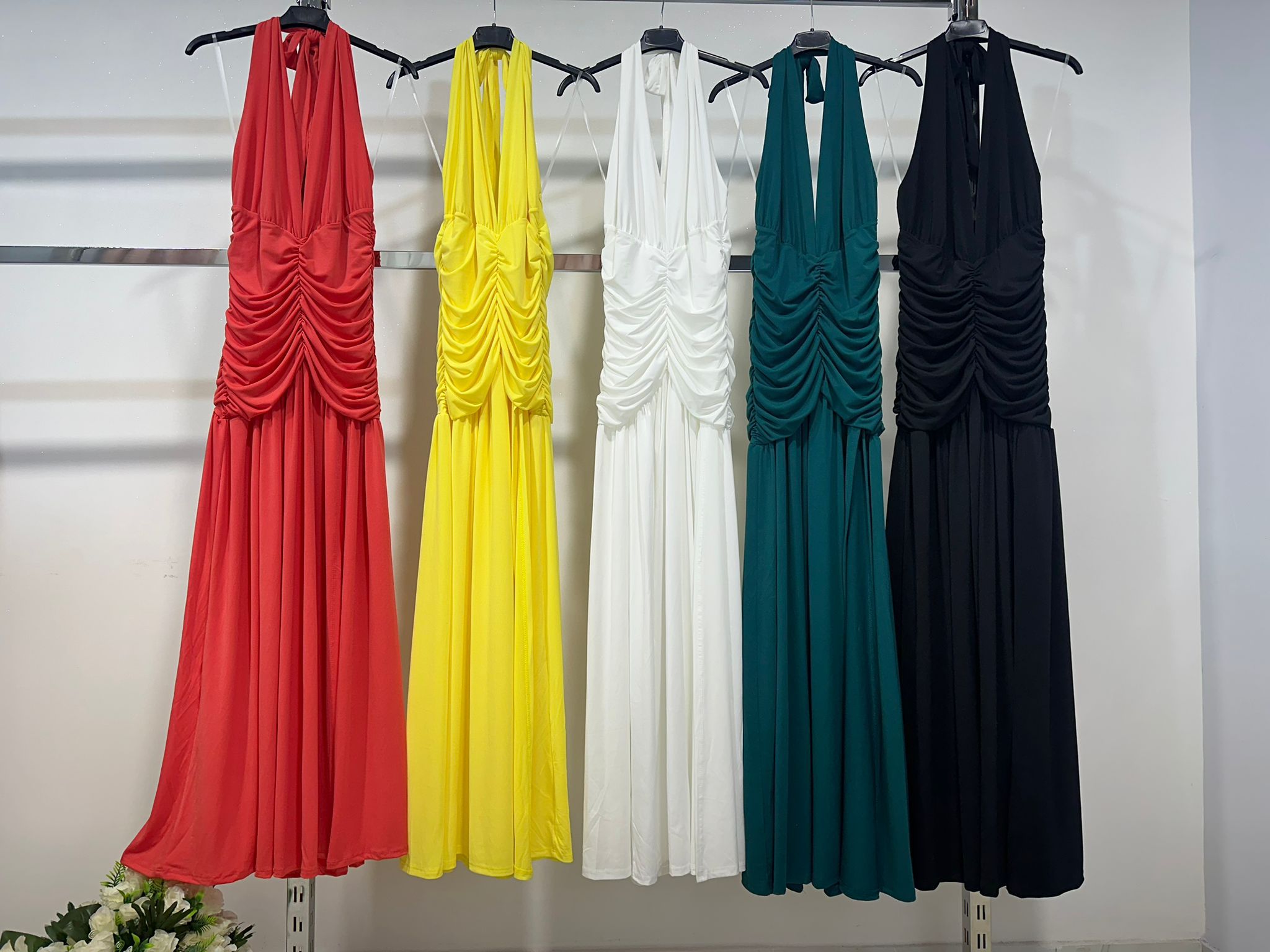 Robe Femme Longue Dos Nu Décolleté Plongeant Fente Élégante Soirée