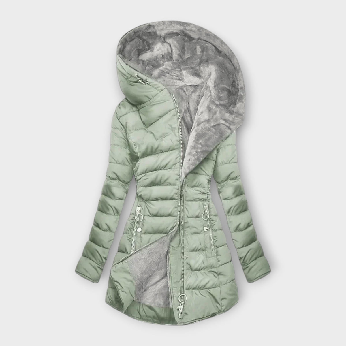 Manteau femme matelassé à capuche doublée