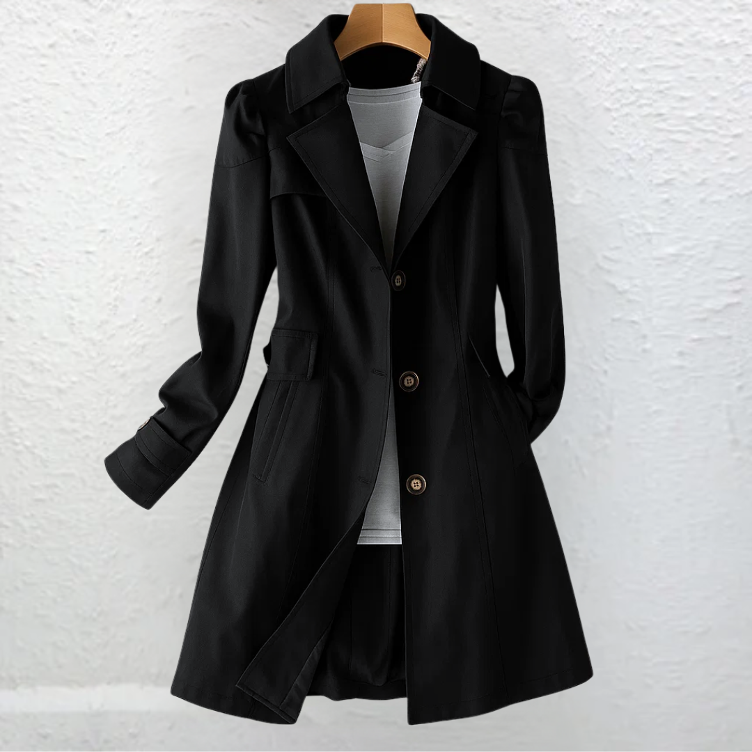 Trench Femme Vintage Coupe Cintrée Élégante Mi-Saison