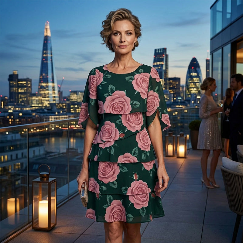 Robe Femme Fluide Motif Floral Élégant Été