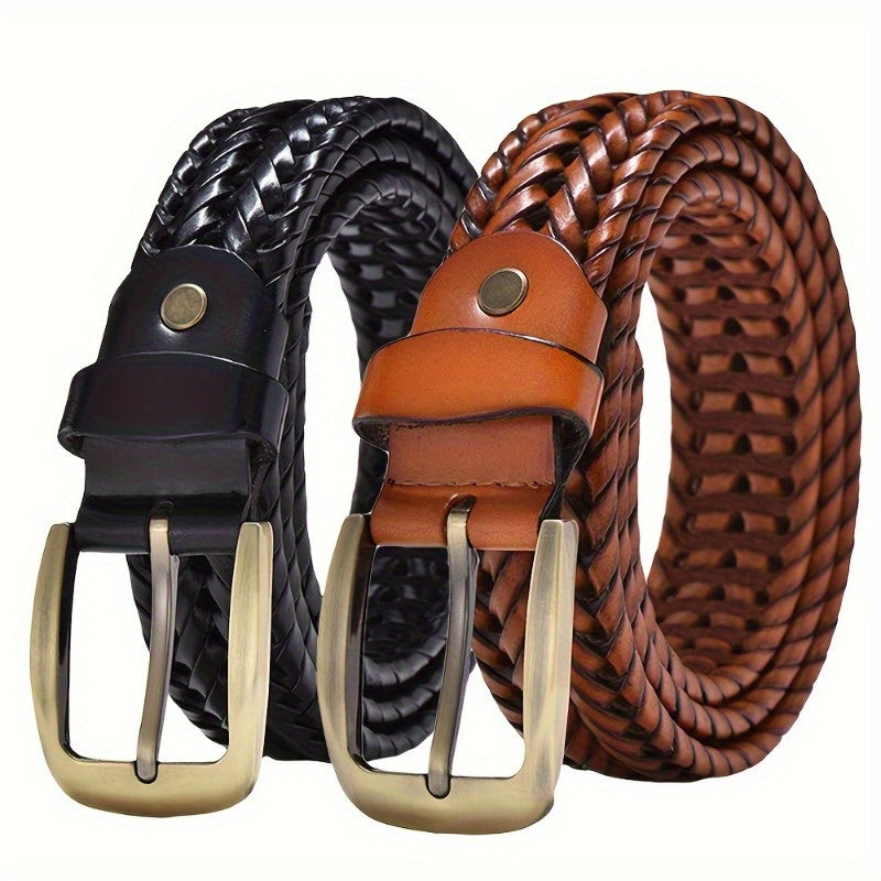 Ceinture en cuir tressé pour homme – élégante et intemporelle