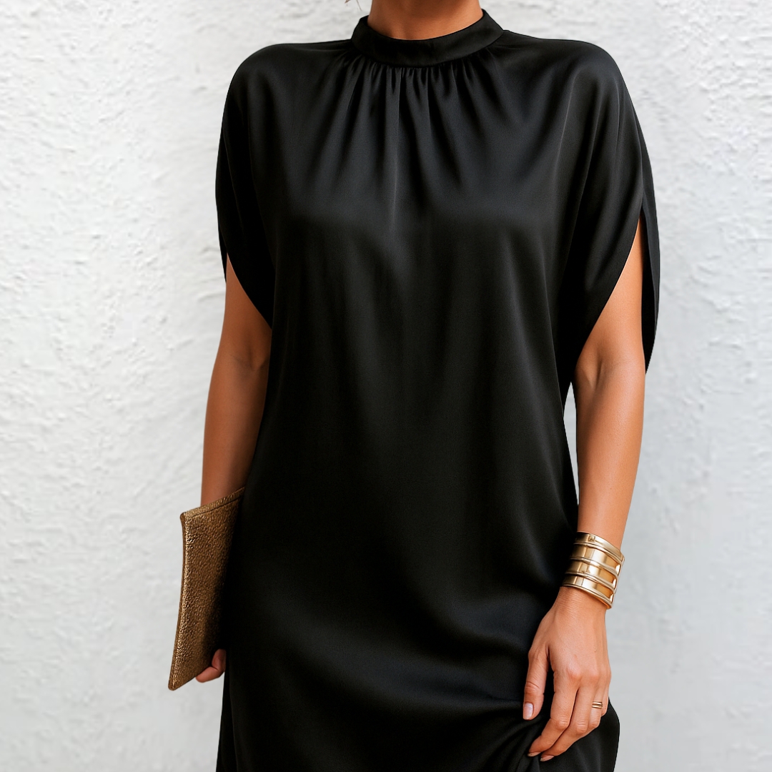 Robe Courte Femme Élégante Coupe Droite pour Été Chic et Confortable