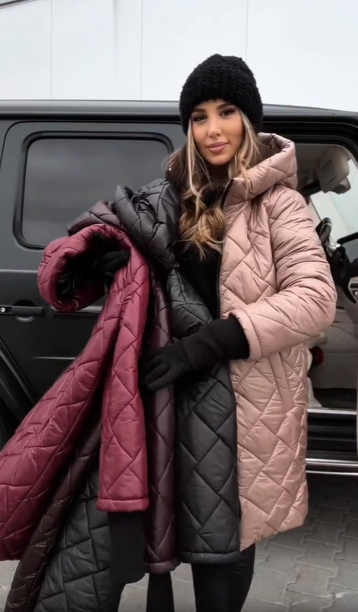Cyranella™ - Veste Longue Matelassée Femme avec Capuche