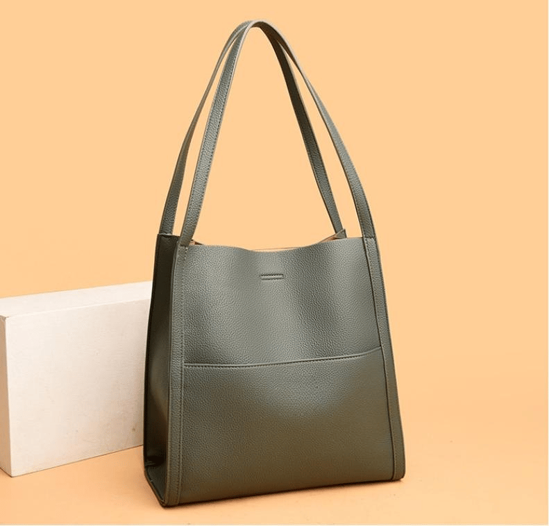 Sac à épaule femme spacieux en cuir souple – Élégant, minimaliste et confortable