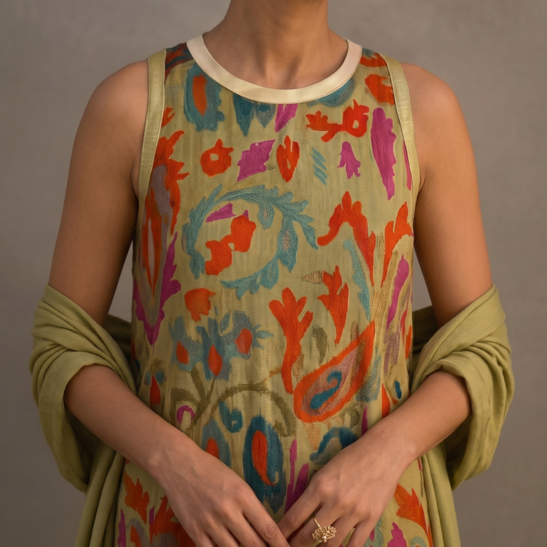 Ensemble femme robe longue avec veste assortie