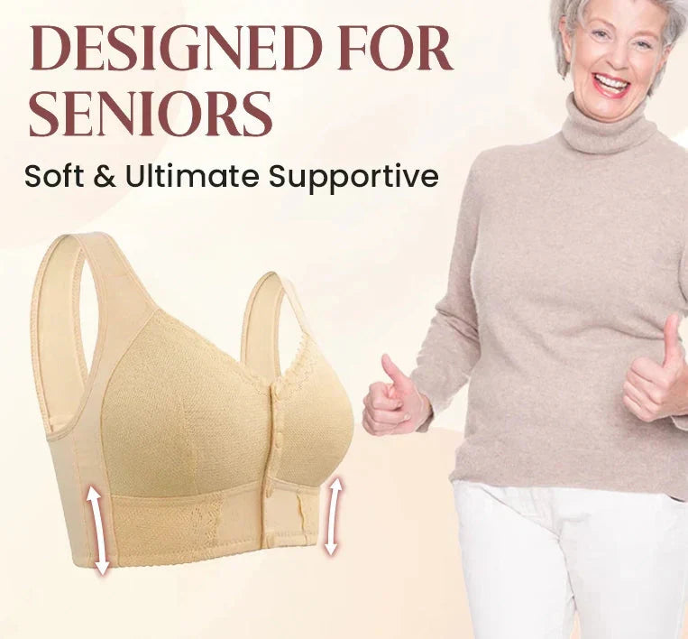 Soutien-gorge sans armature à fermeture frontale – Confort respirant et maintien