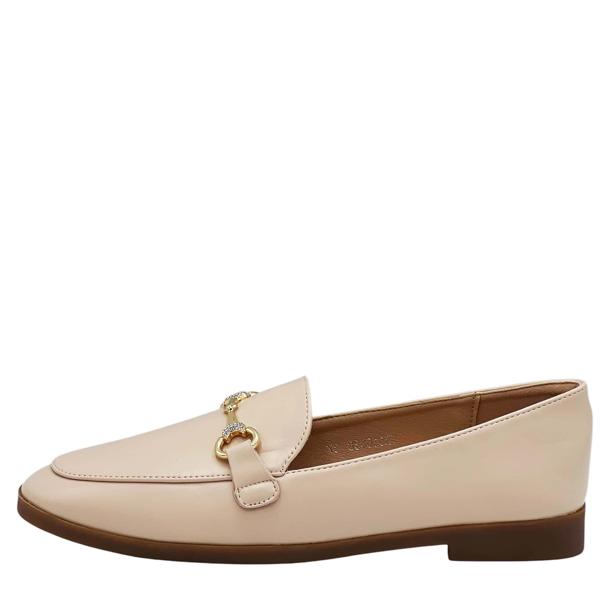 Mocassins Femme Plats Coupe Classique Finition Lisse Usage Quotidien