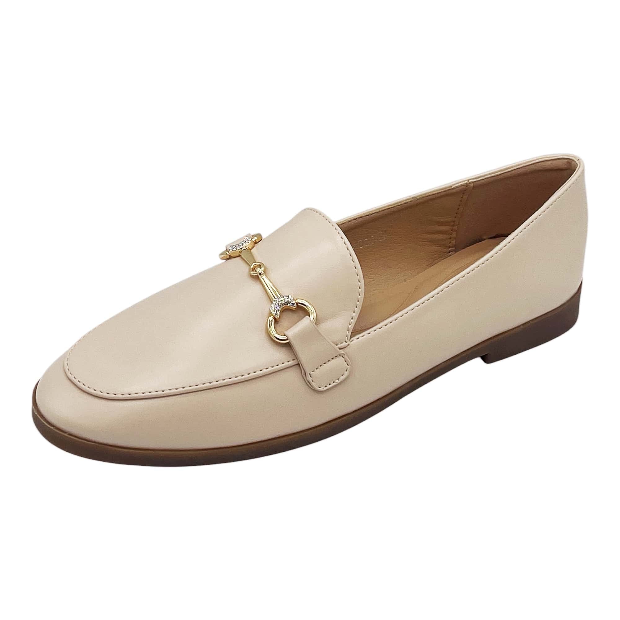 Mocassins Femme Plats Coupe Classique Finition Lisse Usage Quotidien