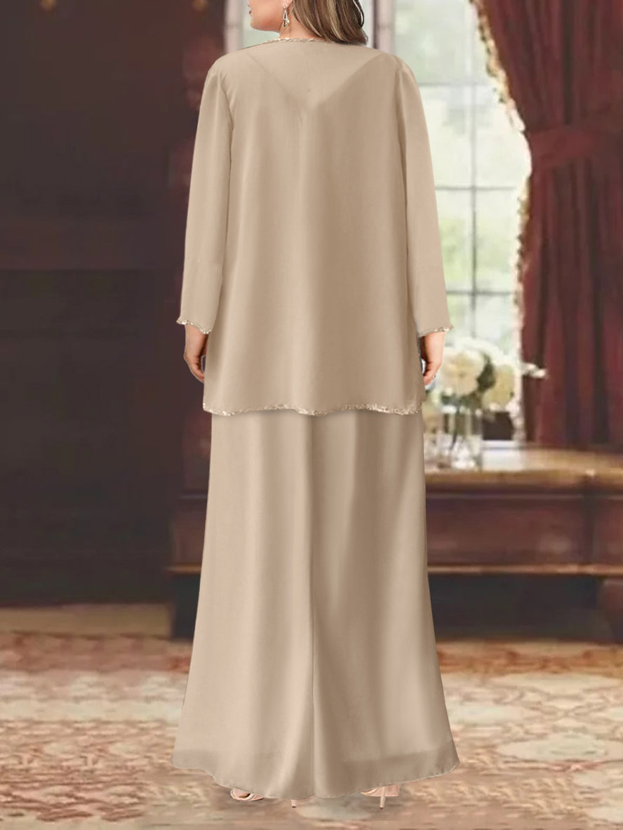 Robe Femme Élégante Longue Avec Veste Paillettes Col V Style Soirée Mariage