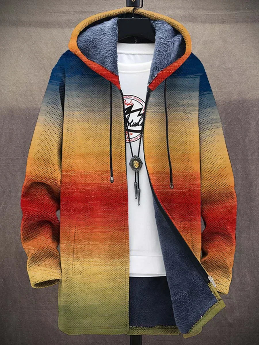 Veste femme à capuche imprimé artistique – veste polaire streetwear chaude