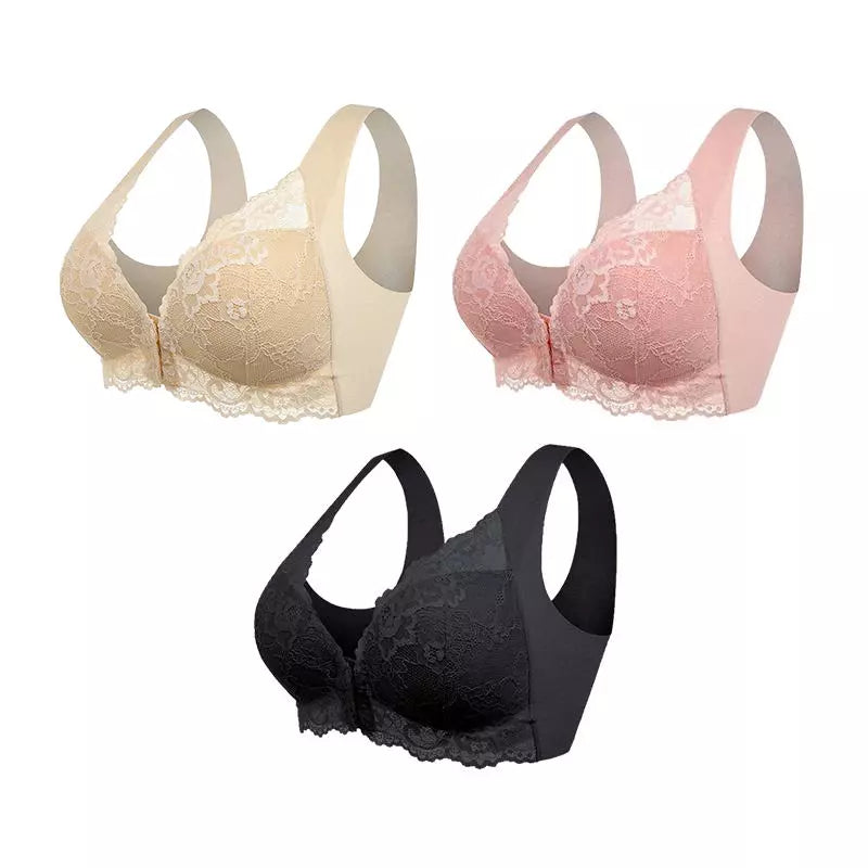 Soutien-gorge sans fil à fermeture frontale – Confort respirant et maintien