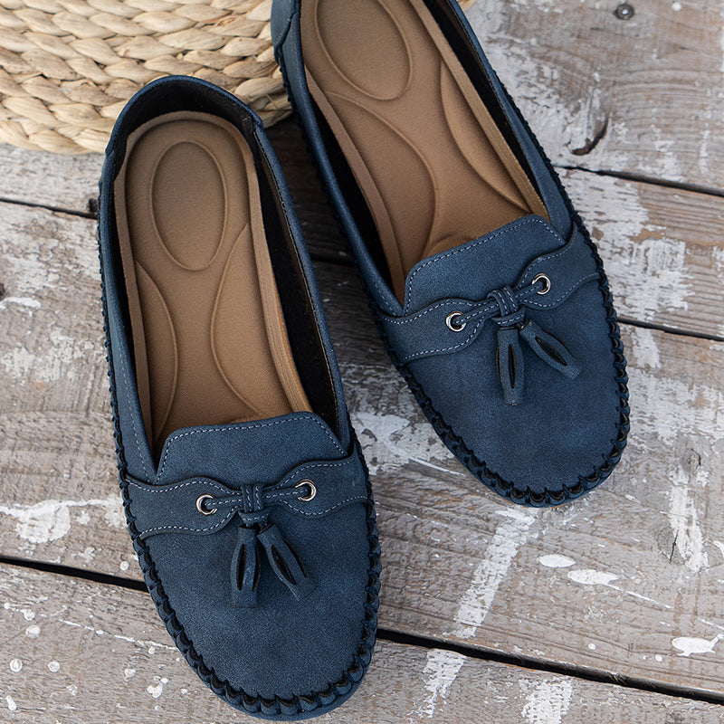 Mocassins Femme Souples à Nœud Décoratif et Semelle Flexible pour Usage Quotidien