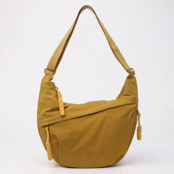 Sac banane femme en nylon côtelé avec bandoulière réglable