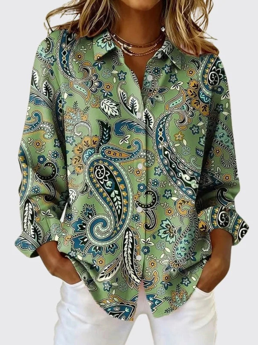 Chemise femme imprimée paisley à coupe ample