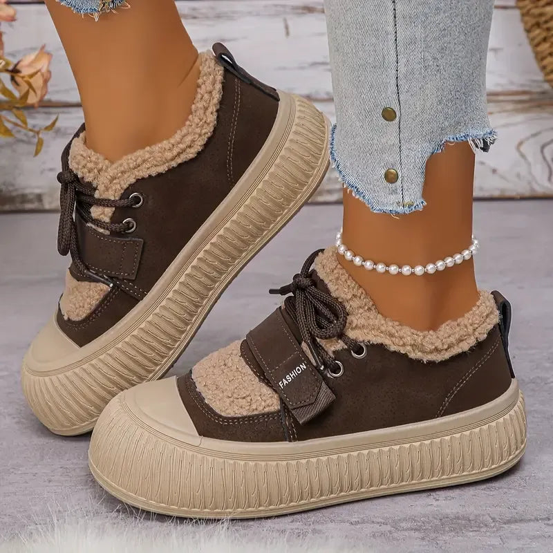 Baskets d’Hiver Femme Chaudes – Confort, Style et Adhérence