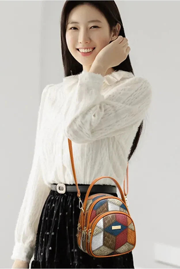 Sac femme patchwork avec bandoulière ajustable