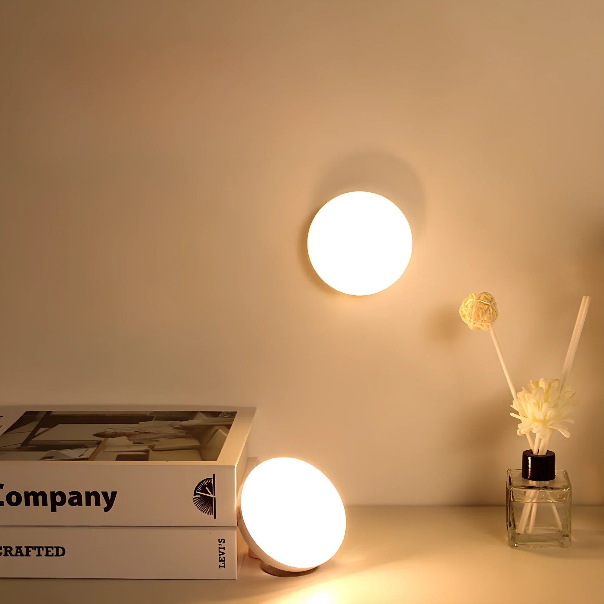 Lampe murale LED à détection de mouvement – Éclairage automatique rechargeable USB