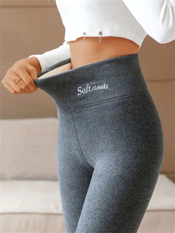 Legging thermique pour femme | Pantalon d’hiver taille haute avec doublure polaire