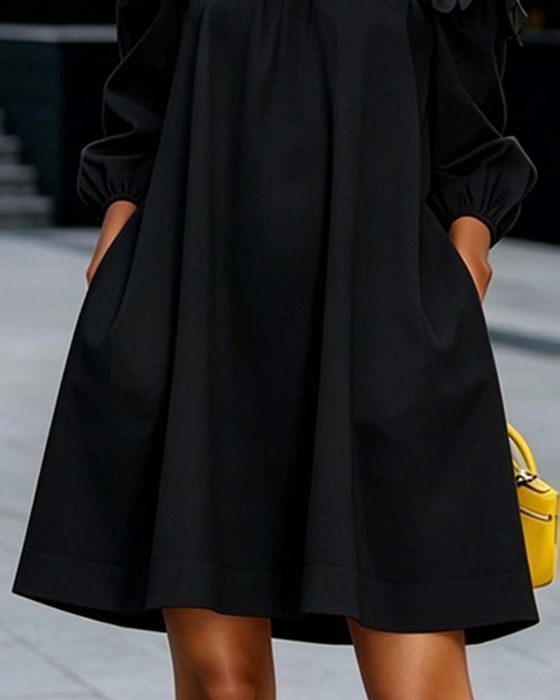 Robe femme épaules dénudées avec fleurs 3D