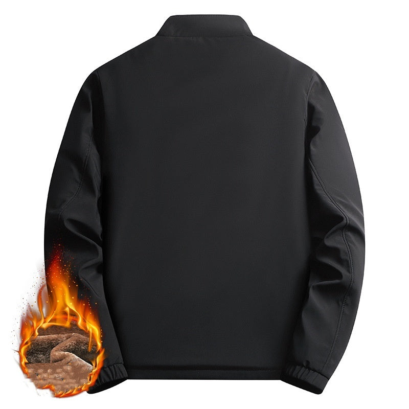 Veste homme chaude zippée à col montant