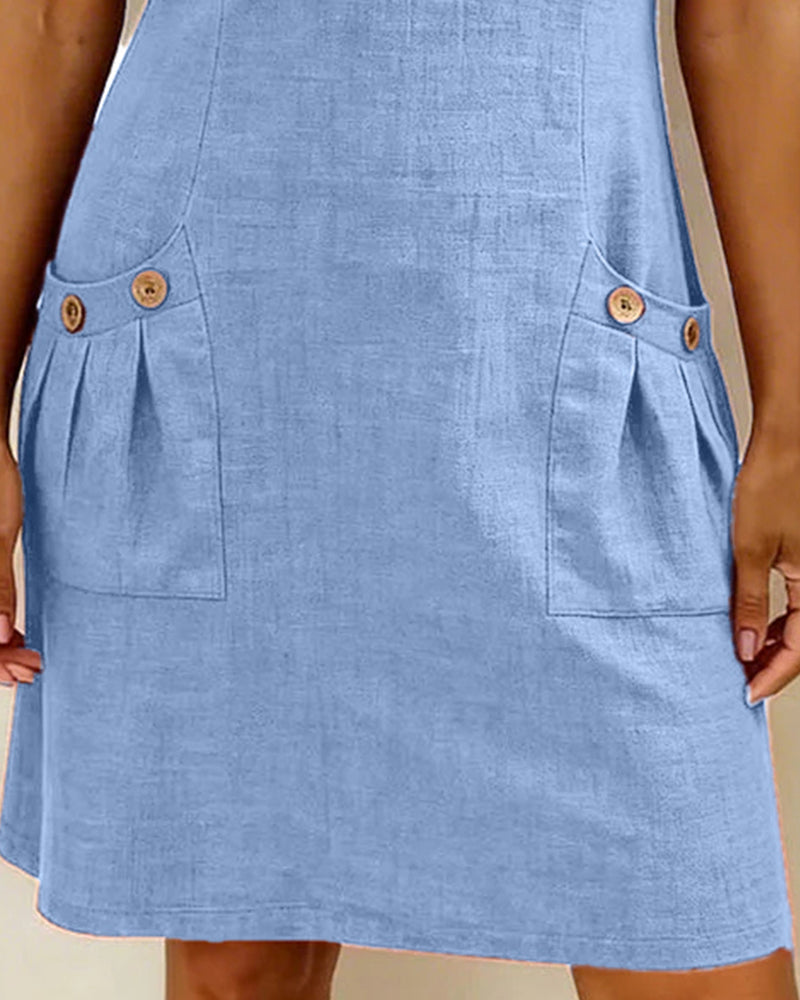 Robe Courte Femme Élégante avec Poches et Col Zippé Moderne