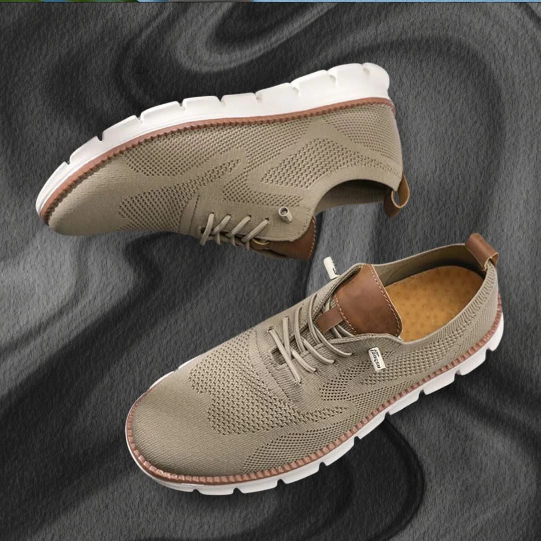 Chaussures homme respirantes à lacets avec semelle souple