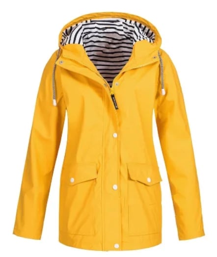 Veste imperméable femme à capuche avec poches pratiques
