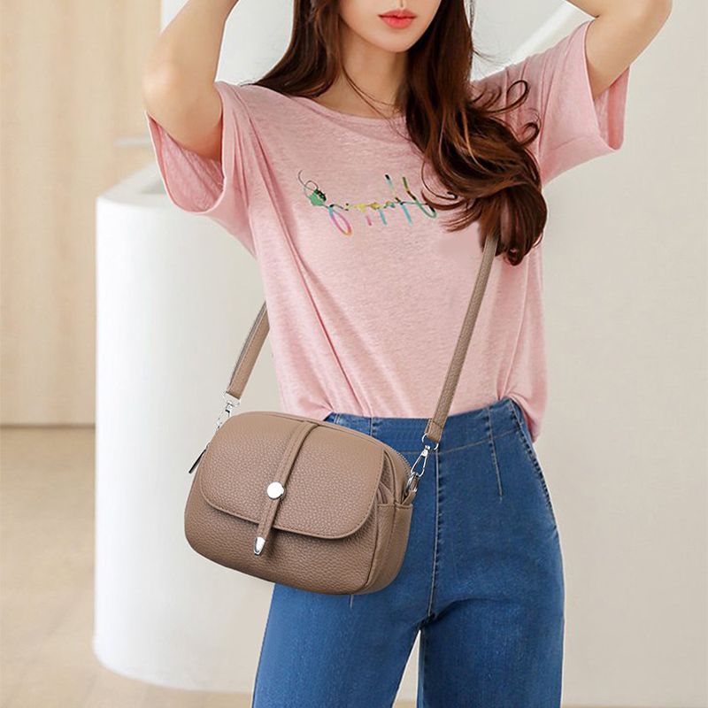 Sac bandoulière compact en similicuir souple – Élégant, léger et polyvalent