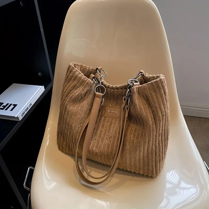 Sac Cabas Femme Texturé à Chaîne Élégante