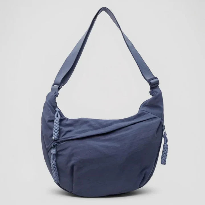 Sac banane femme en nylon côtelé avec bandoulière réglable