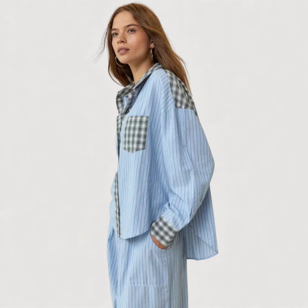 Pyjama deux pièces décontracté – Confort léger et respirant