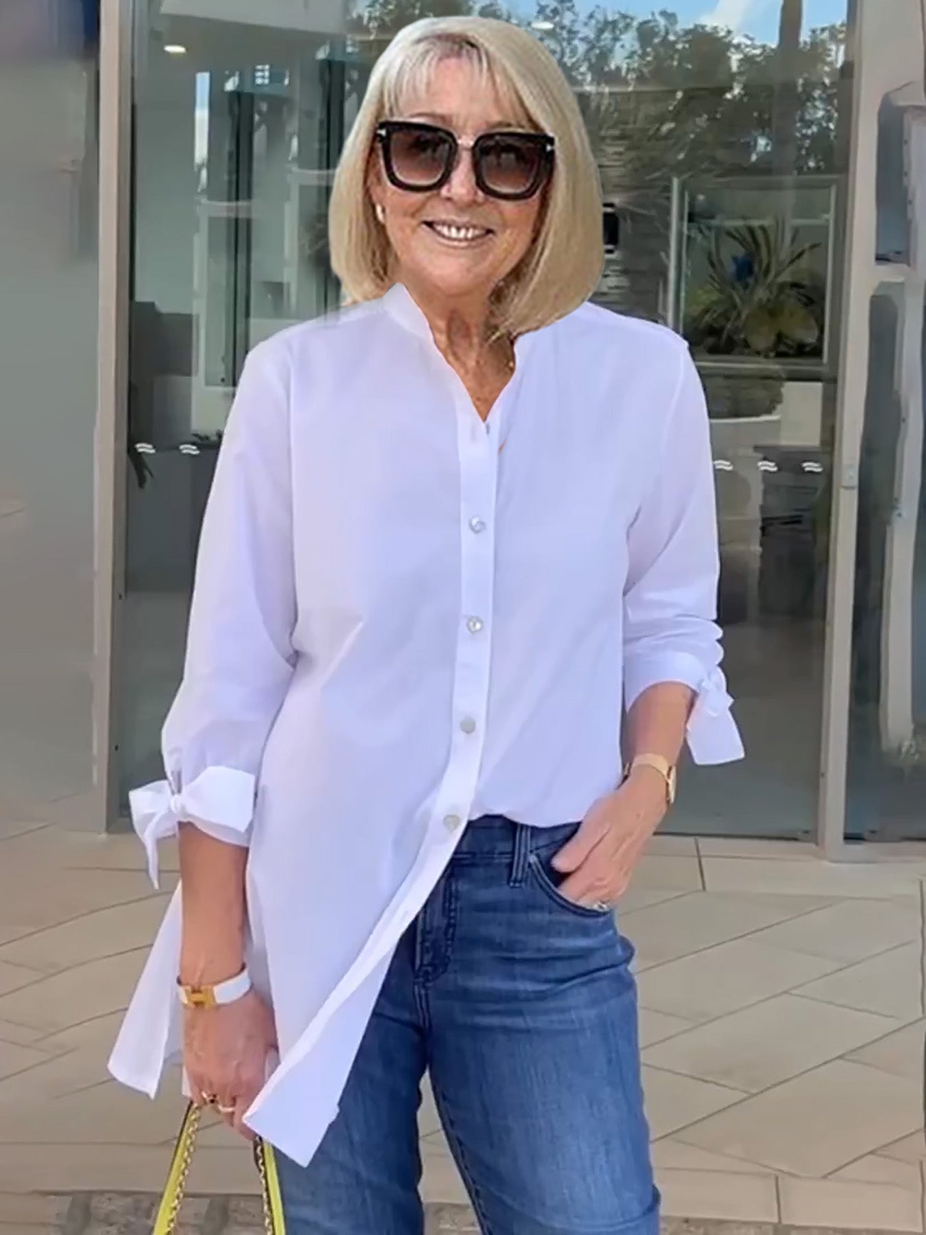 Veste Chemise Longue Femme en Coton Boutonnée Élégante