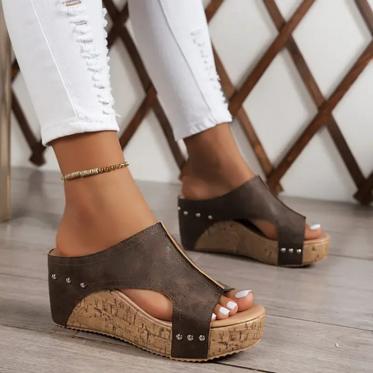 Sandales Compensées Confortables pour Femmes avec Soutien Ergonomique