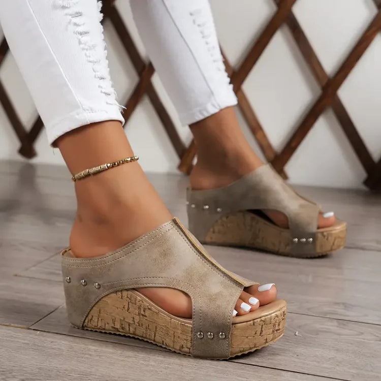 Sandales Compensées Confortables pour Femmes avec Soutien Ergonomique