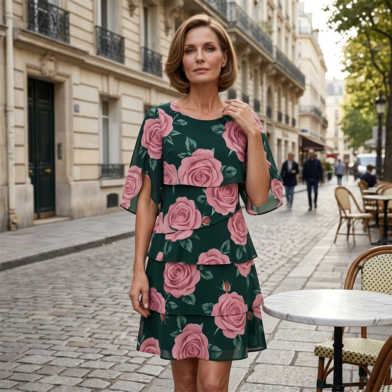 Robe Femme Fluide Motif Floral Élégant Été