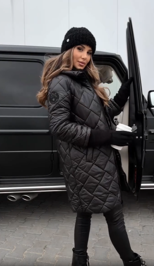 Cyranella™ - Veste Longue Matelassée Femme avec Capuche