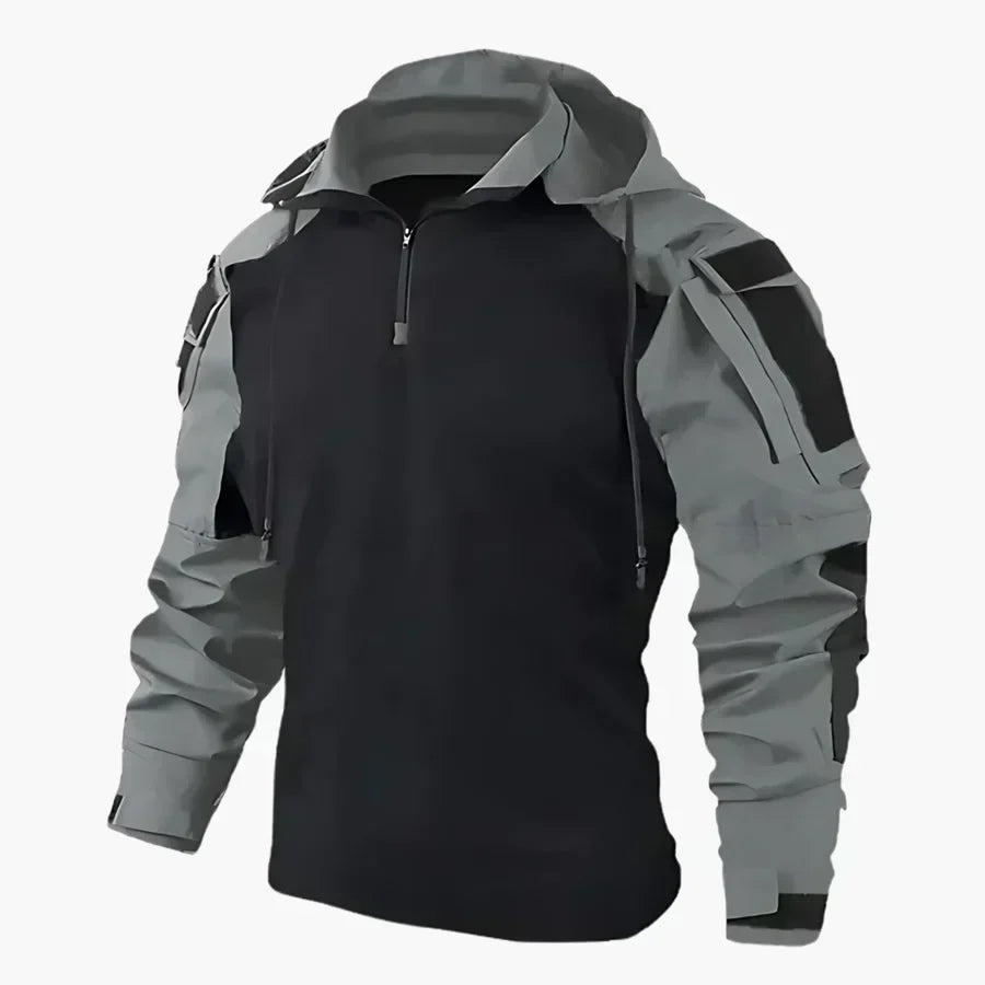 Sweat homme tactique à capuche avec manches camouflage