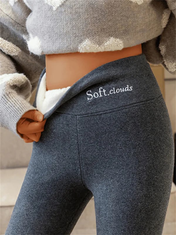 Legging thermique pour femme | Pantalon d’hiver taille haute avec doublure polaire
