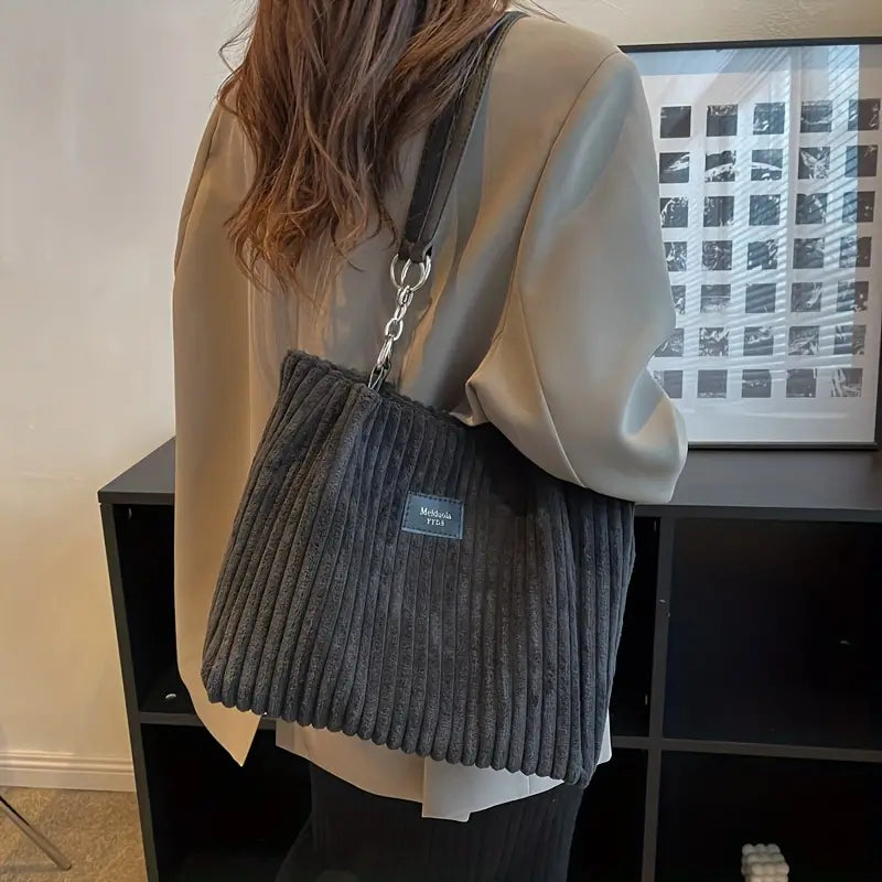 Sac Cabas Femme Texturé à Chaîne Élégante