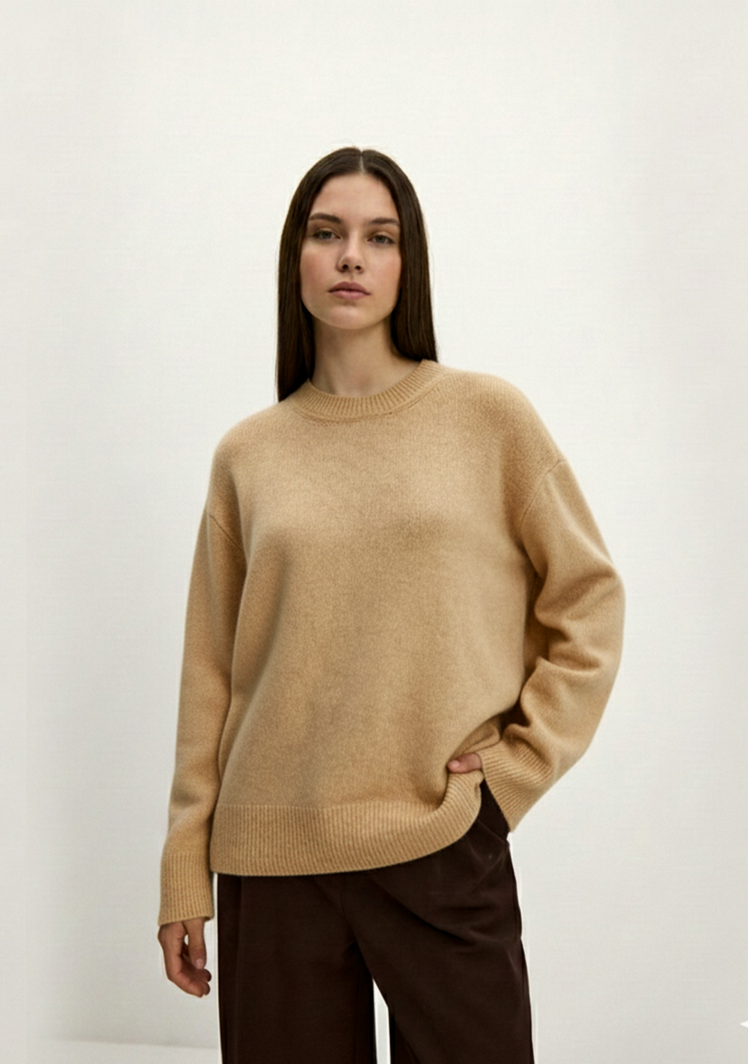 Pull en Maille Premium | Sophie – Beige Clair