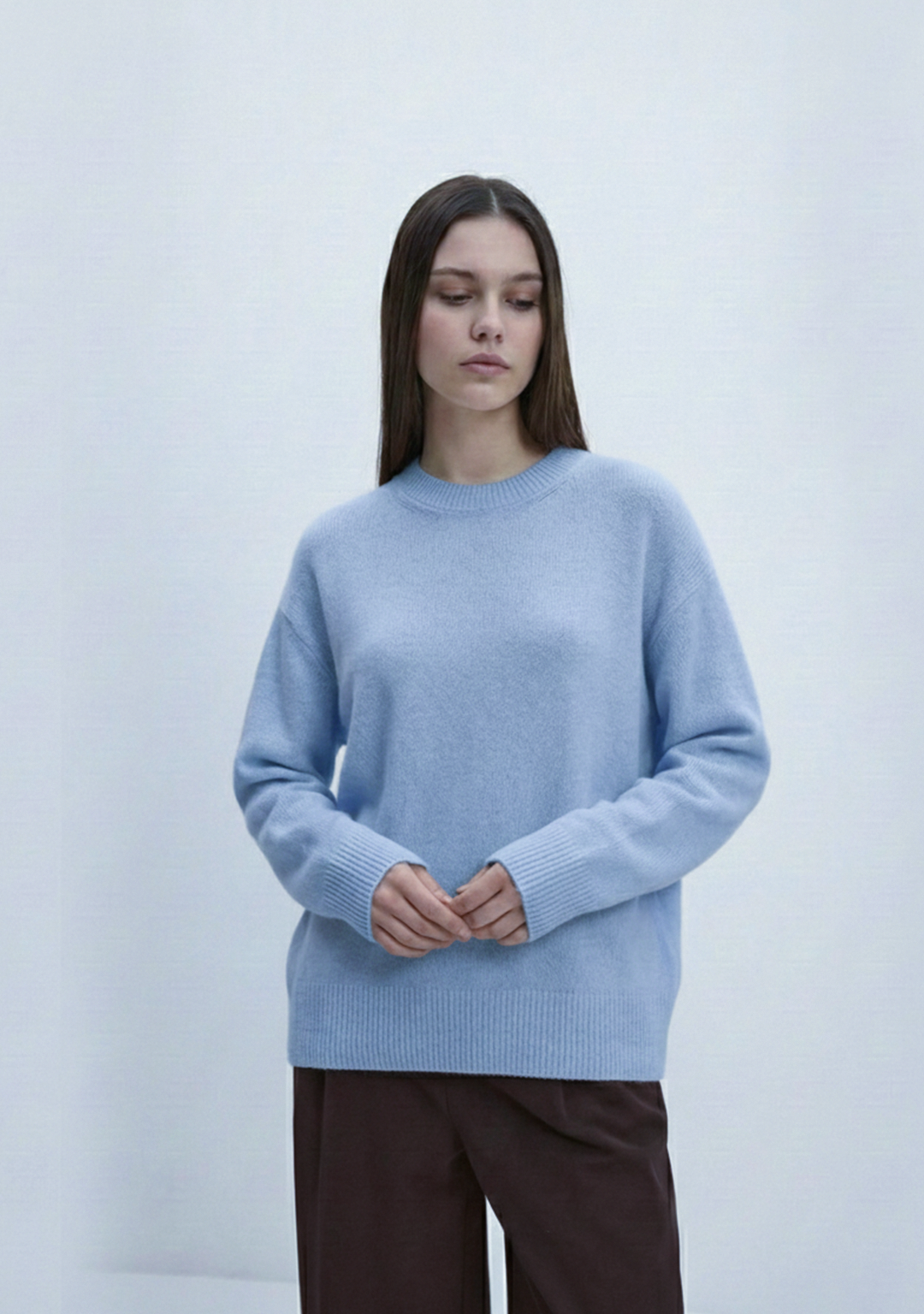 Pull en Maille Premium | Léa – Bleu Ciel