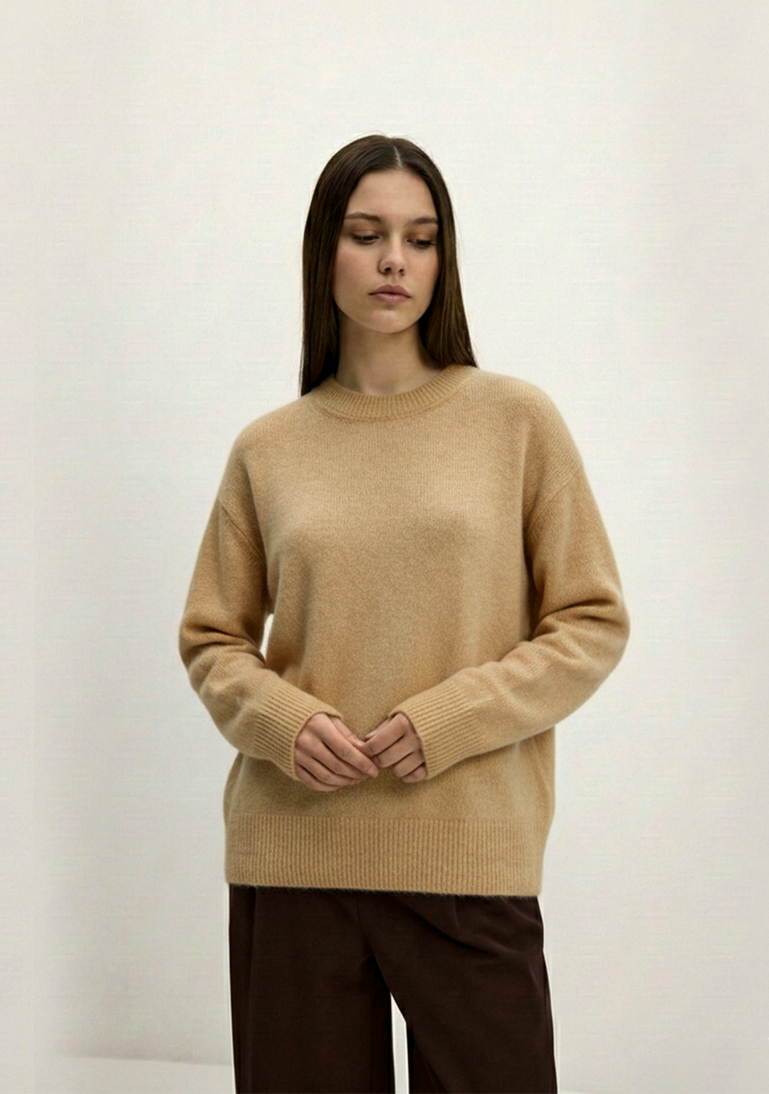 Pull en Maille Premium | Sophie – Beige Clair