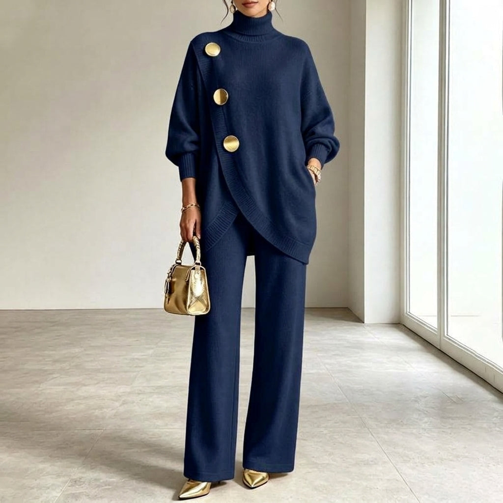 Ensemble femme en maille avec pantalon large
