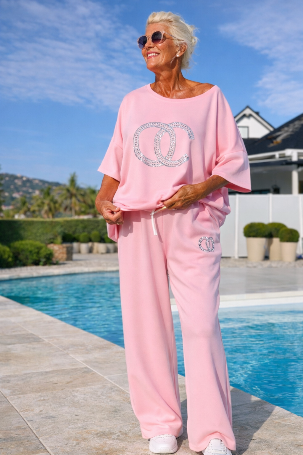 Ensemble Femme Deux Pièces Coton Lin Coupe Ample Élégant